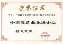 全国建筑业先进企业（2009年）